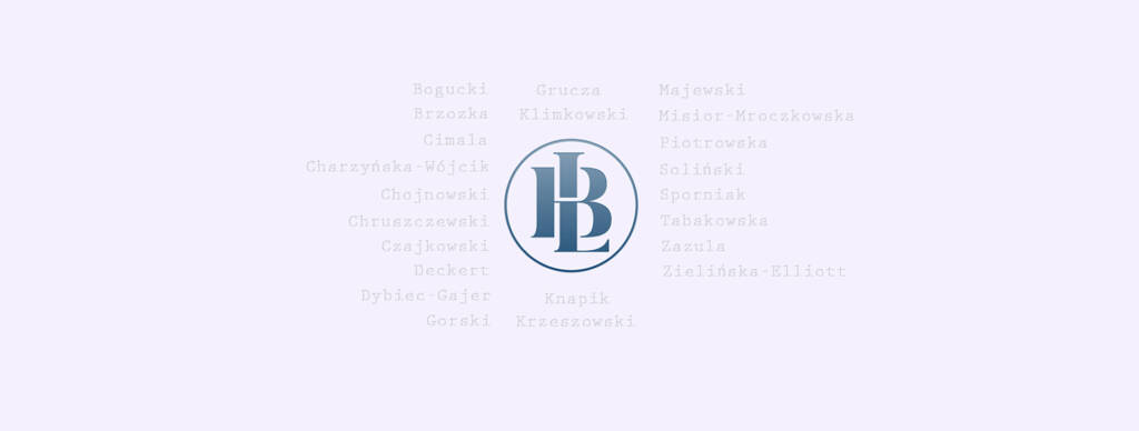 Beyond Language Logo in decending gratient of blue with names of Volume 1 authors pooled around it