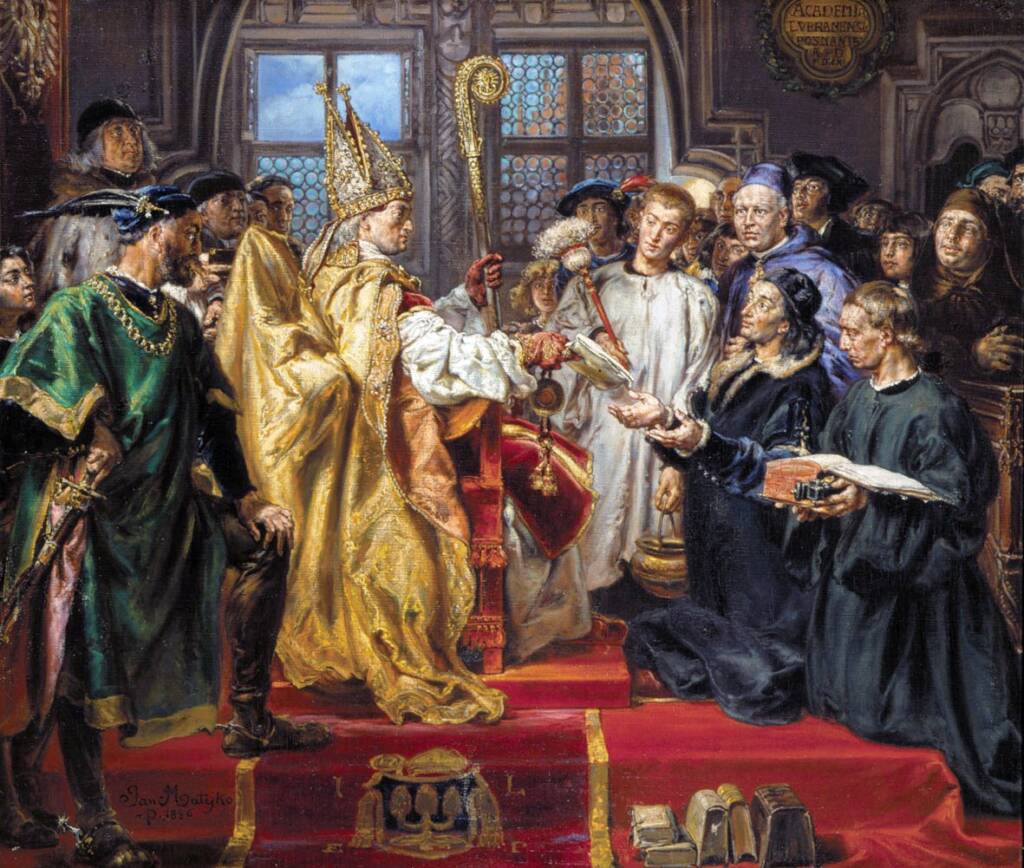 The founding of the Lubrański Academy in 1518, painted by Jan Matejko (1886)