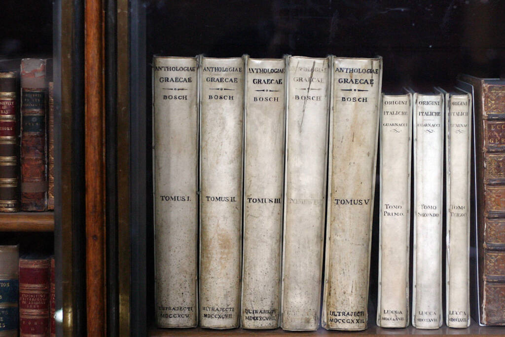 Van Bosch and van Lennep's version of The Greek Anthology . Photographed at The British Museum, London.